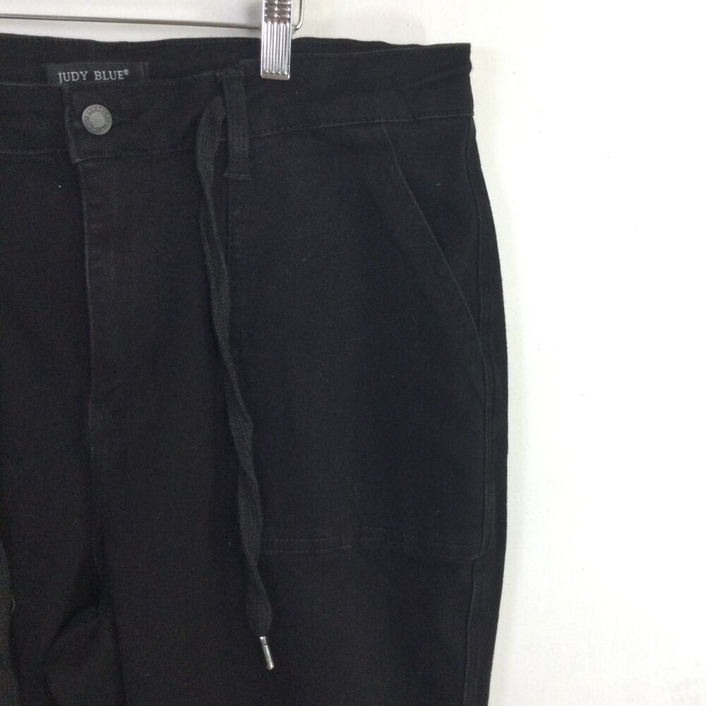 Judy Blue Womens Los Angeles Jogger Pants Skinny Drawstring Waist Black Size 16W - Picture 6 of 16